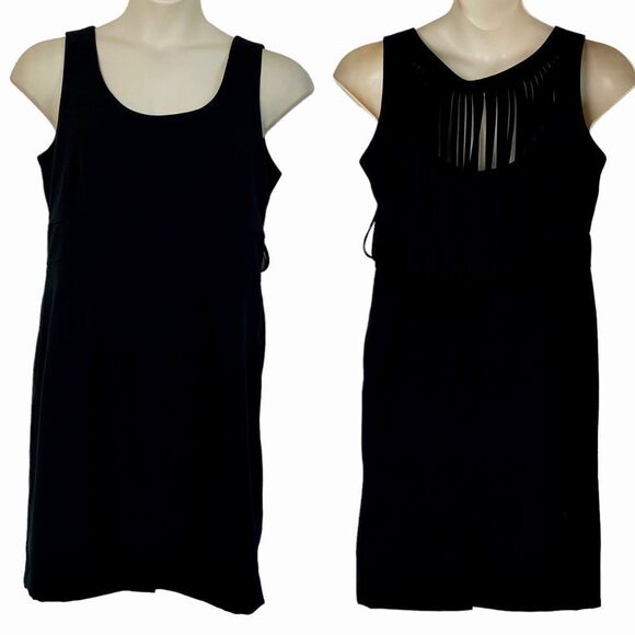 Target Limited Edition Sexy Back Strip Accent Sheath LBD Knee Length Dress Sz 14 - Picture 3 of 13